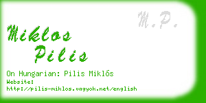 miklos pilis business card